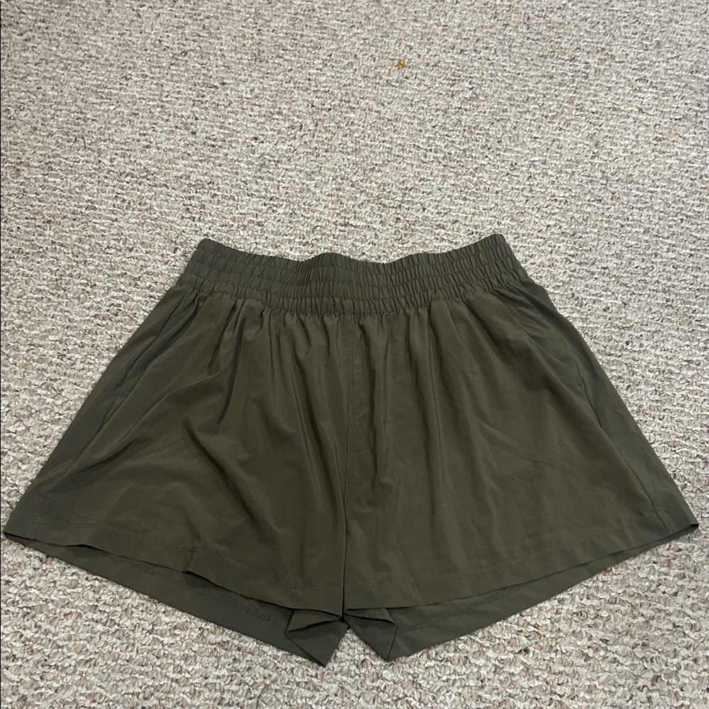 Vuori Dark Olive Women's Athletic Shorts